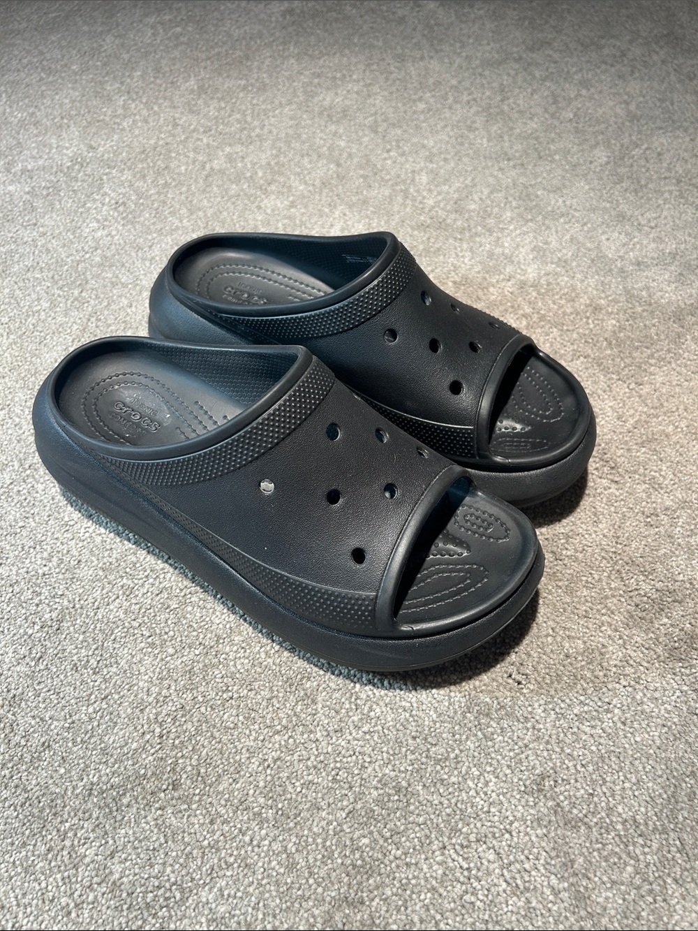 CROCS Black Slide Sandals with Open Toe
